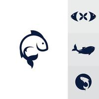 Fish logo icon design vector