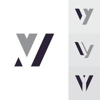 v diseño de logotipo y plantilla. Creative vy icon iniciales basadas en letras en vector. vector