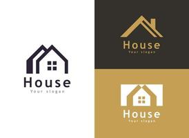 plantilla de logotipo de vector de bienes raíces, logotipo de casa y propiedad moderna