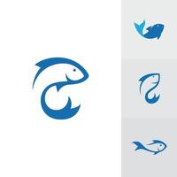 Fish logo icon design vector