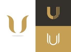 U Logo Design and template. Creative U icon initials based Letters in vector. vector