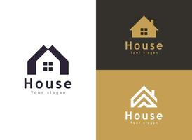 plantilla de logotipo de vector de bienes raíces, logotipo de casa y propiedad moderna