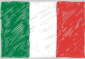 Country Flag Pencil or Marker Sketch Vector