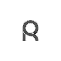 letter R logo, luxury letter logo and gray color sample for business vector