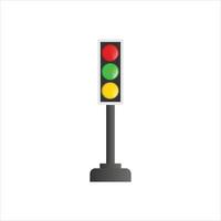 Vector illustration of a traffic light.