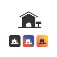 ilustración de icono de glifo de una casa en venta, con un fondo blanco, el diseño vectorial es muy adecuado para sitios web, aplicaciones, banners, móviles y otros. vector