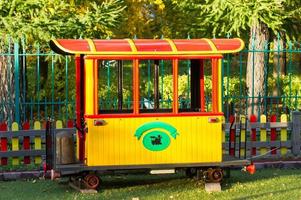 The children's railway in park photo
