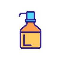 bottle with pressure pump icon vector outline illustration