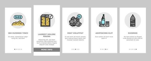 Semiconductor Manufacturing Plant Onboarding Icons Set Vector