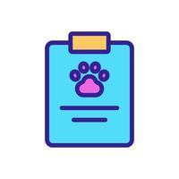 animal medical card icon vector outline illustration
