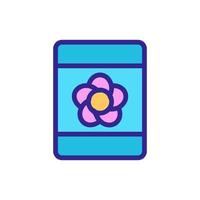 flower seeds icon vector outline illustration