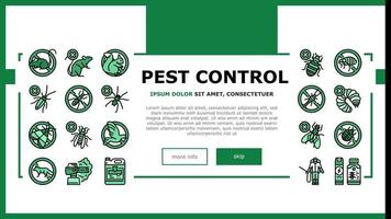 Pest Control Service Treatment Landing Header Vector