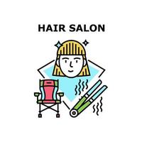 Hair Salon Treatment Concept Color Illustration vector