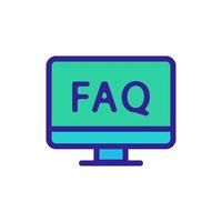 questions and answers icon vector. Isolated contour symbol illustration vector