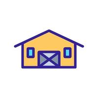 House farm icon vector. Isolated contour symbol illustration vector