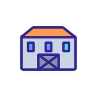 Farm house icon vector. Isolated contour symbol illustration vector