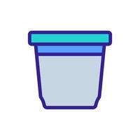 food container rectangular upright icon vector outline illustration