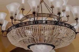 Chrystal chandelier close-up photo