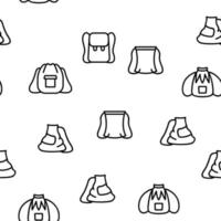 Drawstring Bag Travel Accessory Vector Seamless Pattern