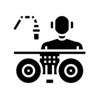 dj y radio anfitrión glifo icono vector ilustración