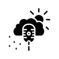 weather radio channel glyph icon vector illustration