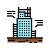 building engineering color icon vector illustration