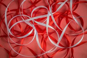 red and white ribbons for background photo