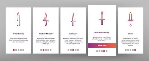 Dagger, Sharp Weapon Vector Onboarding Mobile App Page Screen