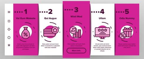 Loyalty Program Bonus Onboarding Set Vector