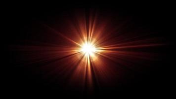 abstracte lus midden goud rood optische flare licht video