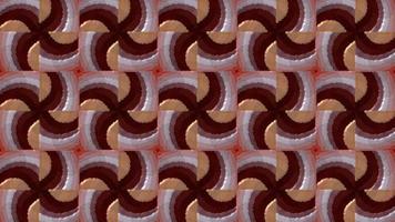 hypnotischer Bewegungsmusterhintergrund des mehrfarbigen geometrischen Kaleidoskops der Schleife. video