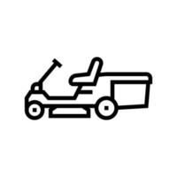 lawn mower machine line icon vector illustration