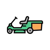 lawn mower machine color icon vector illustration