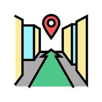 3d navigation system color icon vector illustration