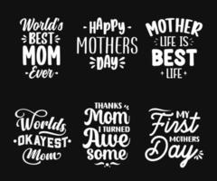 mothers day quote bundle vector