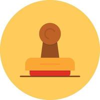 Stamp Flat Circle Multicolor vector