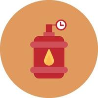 Gas Bottle Flat Circle Multicolor vector