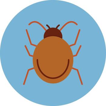 Bug Flat Circle Multicolor vector