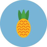 Pineapple Flat Circle Multicolor vector
