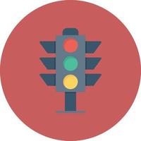 Traffic Light Flat Circle Multicolor vector
