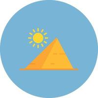 Pyramid Flat Circle Multicolor vector