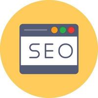 Seo Flat Circle Multicolor vector