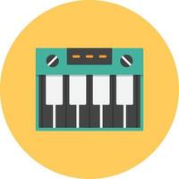 Piano Flat Circle Multicolor vector