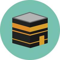 Kaaba Flat Circle Multicolor vector