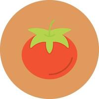 Tomato Flat Circle Multicolor vector