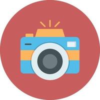 Photo Camera Flat Circle Multicolor vector