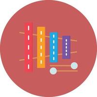 Xylophone Flat Circle Multicolor vector