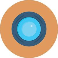 Camera Lens Flat Circle Multicolor vector