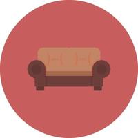 Sofa Flat Circle Multicolor vector