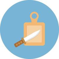 Cutting Board Flat Circle Multicolor vector